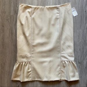 NWT Rebecca Taylor Cream Suit Skirt Size 4
